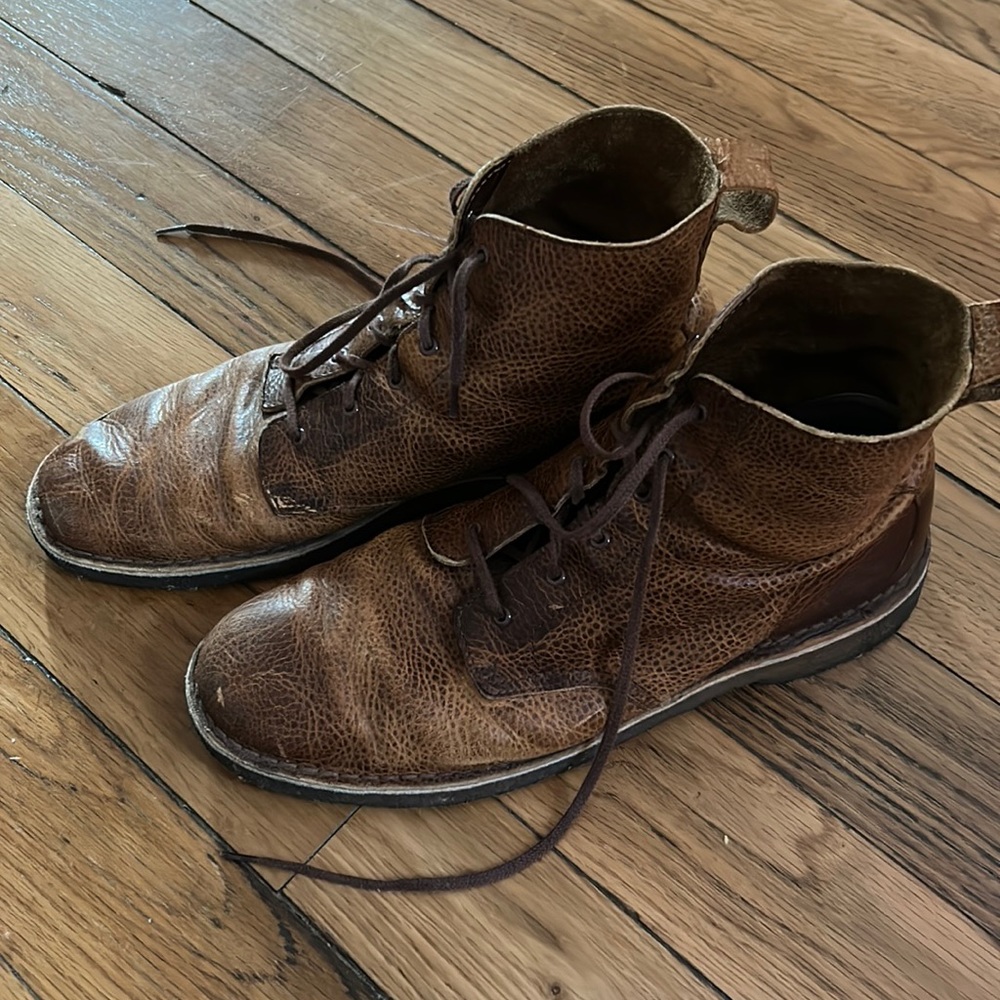 Mens Clarks Boots Brown Leather